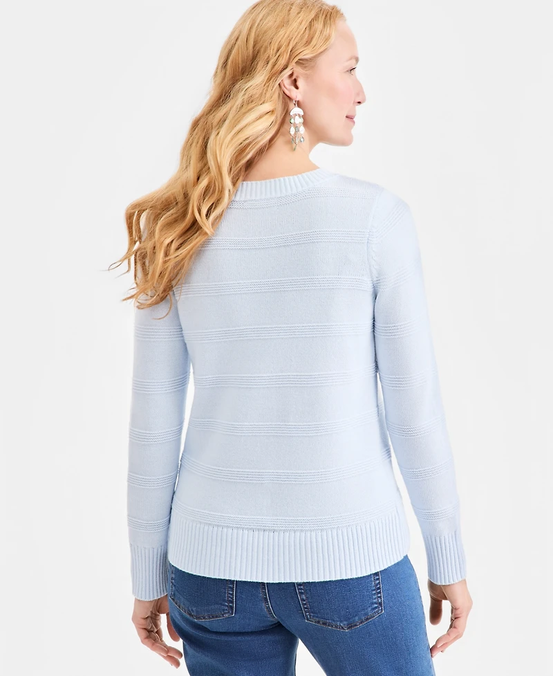 Style & Co Women's Crewneck Stitch Sweater, Macy's Exclusive