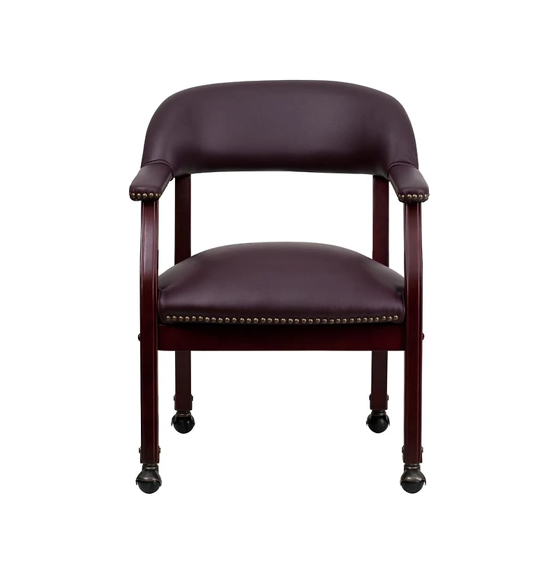 Emma+Oliver Conference Chair with Accent Nail Trim and Casters