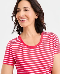 Style & Co Women's Printed Short-Sleeve Crewneck Top, Macy's Exclusive