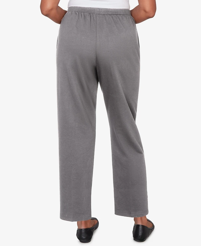 Alfred Dunner Women's Classic French Terry Average Length Pants
