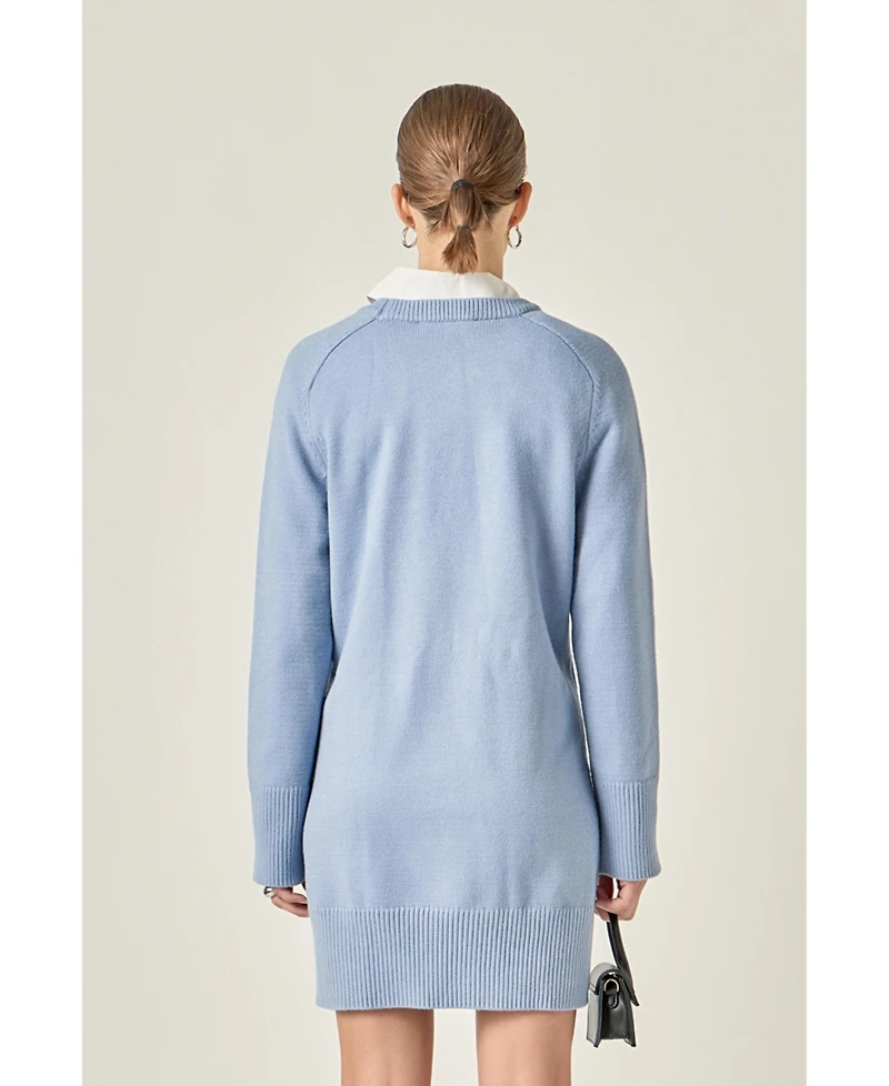 English Factory Women's Knit Mini Dress