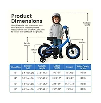 Hongge Inch Kids Bike with Training Wheels and Adjustable Seat