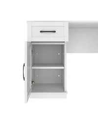 Streamdale Furniture L-Shaped Desk w/ Cabinets, Drawers, Shelves & Flip-Up Storage
