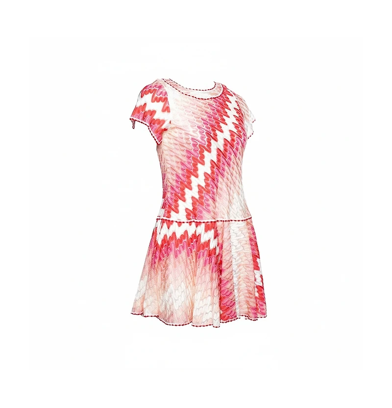 Pre-Owned Missoni Women's Pink Chevron Pattern Knit Dress