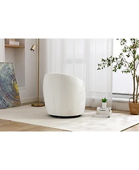 Streamdale Furniture Swanky Swivel Armchair Plush Chenille, Foam Comfort, Black Base