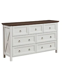 Streamdale Furniture Rustic 7-Drawer Wood Dresser