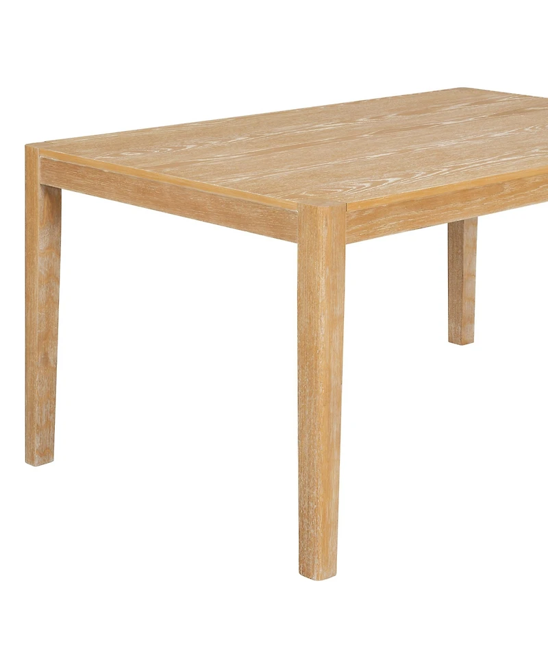 Streamdale Furniture Retro 7-Piece Dining Table Set for 6 with Upholstered Chairs (Natural)