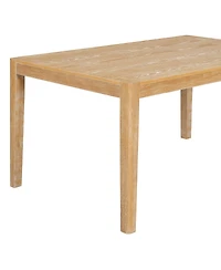 Streamdale Furniture Retro 7-Piece Dining Table Set for 6 with Upholstered Chairs (Natural)