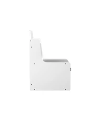 Streamdale Furniture Kids Bookshelf with Storage Bins - Bear Design, White & Gray