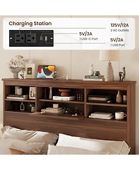 Streamdale Furniture Streamdale Queen Bed Set- Storage Headboard, Nightstands, Dresser