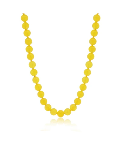 The Lovery Yellow Onyx Knotted Bead Necklace 14K Gold