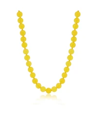 The Lovery Yellow Onyx Knotted Bead Necklace 14K Gold