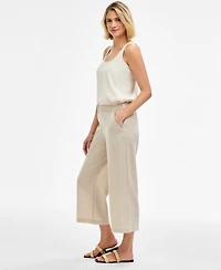 Jm Collection Women's Crinkled Cropped Pull-On Pants, Macy's Exclusive
