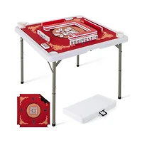 Hongge 35 Inch Folding Mahjong Table for 4 Players with Cup Holders