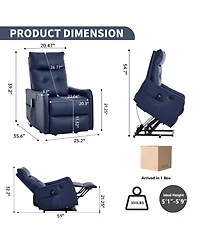 Sumyeg Power Lift Recliner Chair with Massage Heavy Duty Motion Mechanism and One Usb for Charging