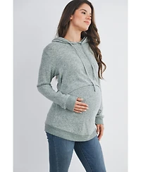 Hello Miz Maternity Double Layer Long Sleeve Nursing Hoodie