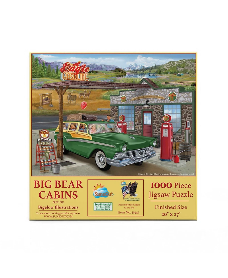 SunsOut Big Bear Cabins 1000 piece Jigsaw Puzzle for Adults