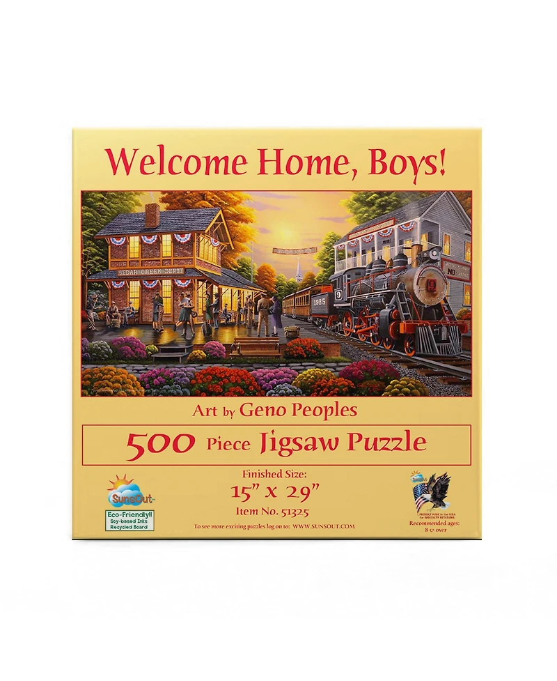SunsOut Welcome Home Boys 500 piece Jigsaw Puzzle for Adults