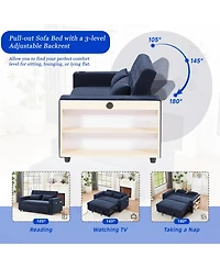 Streamdale Furniture 61.4" Pull-Out Sofa Bed Convertible Couch