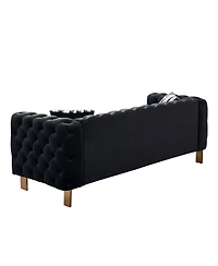 Streamdale Furniture + 84.25"W + Velvet + Tufted + Sofa
