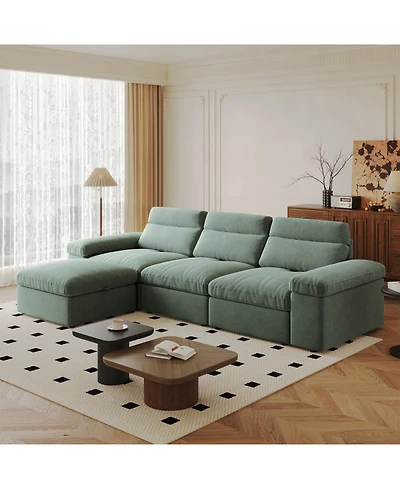 Streamdale Furniture + Modular Sofa + Down & Linen + Adjustable Back & Storage