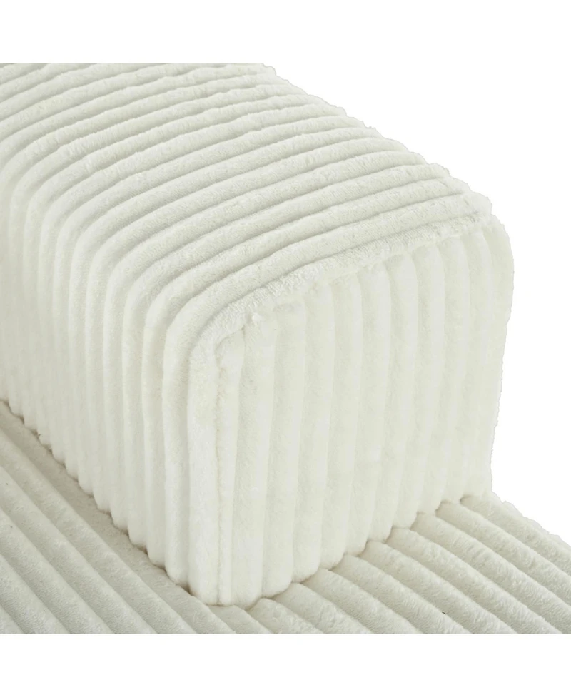 Streamdale Furniture Corduroy Sofa Bed with Pillows