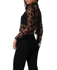 Ivonne Women's Textured Straight Blouse