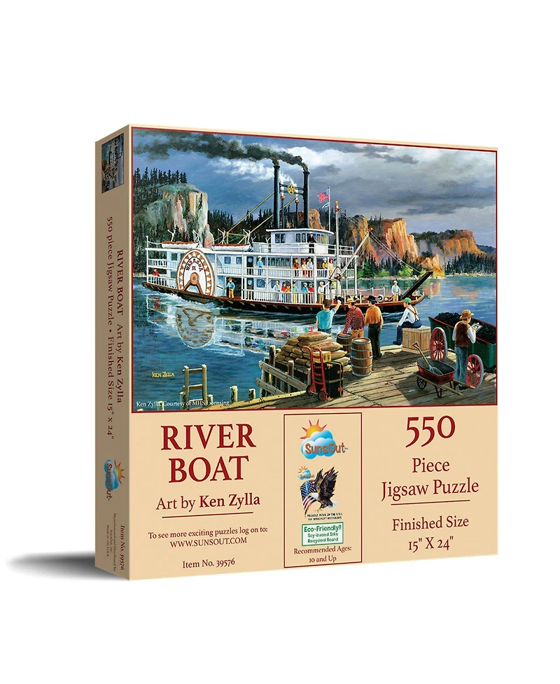 SunsOut Riverboat 550 piece Jigsaw Puzzle for Adults