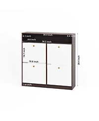 Clihome Shoe Storage Cabinet with 4 Flip Drawers , Rack Organizer wooden handle for Entryway, Hallway