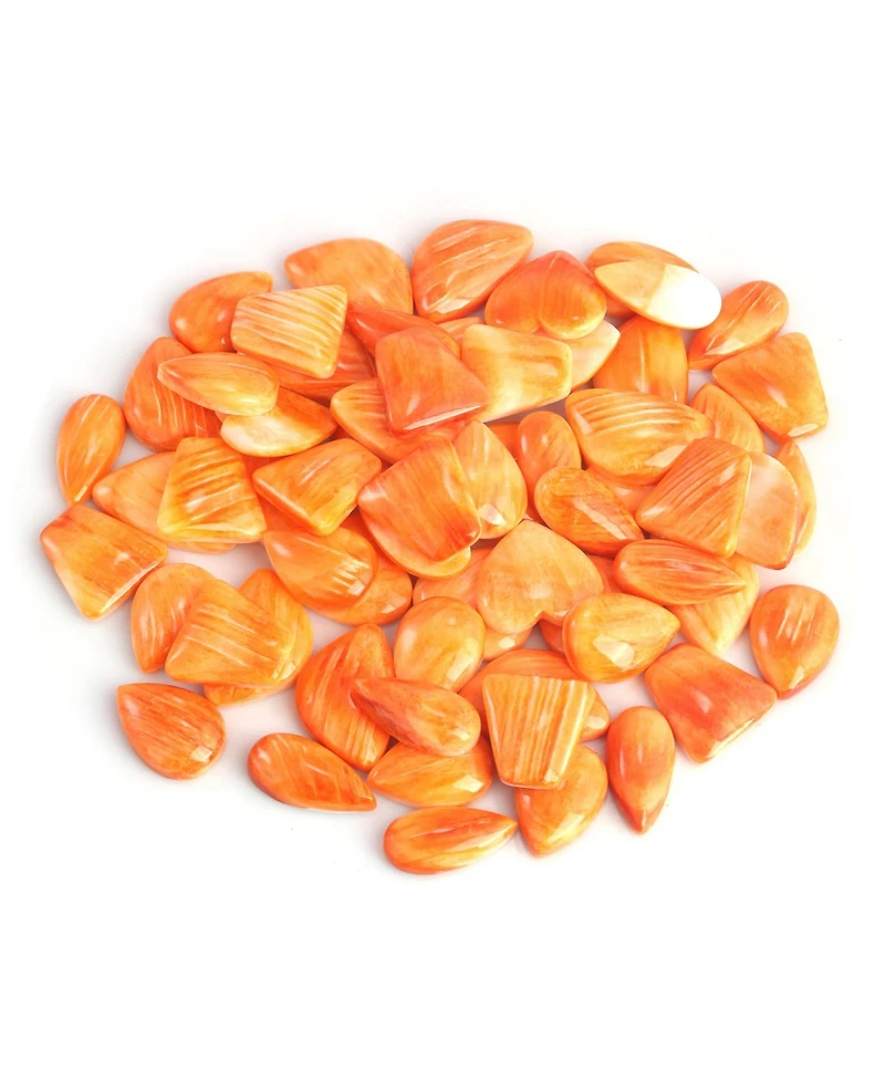 American West Jewelry Sterling Silver Orange Spiny Oyster East Ring, Sizes 5 to 11