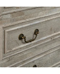 Streamdale Furniture Farmhouse 5-Drawer Dresser, Rustic White