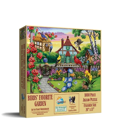 SunsOut Birds' Favorite Garden 1000 piece Jigsaw Puzzle for Adults
