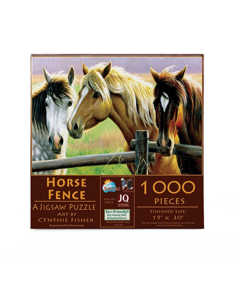 SunsOut Horse Fence 1000 piece Jigsaw Puzzle for Adults