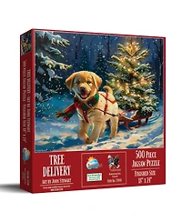 SunsOut Tree Delivery 500 piece Jigsaw Puzzle for Adults Christmas