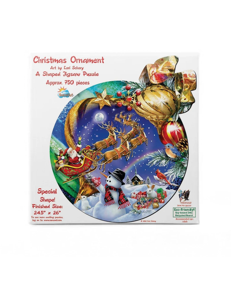 SunsOut Christmas Ornament 750 piece Jigsaw Puzzle for Adults Special Shape Christmas