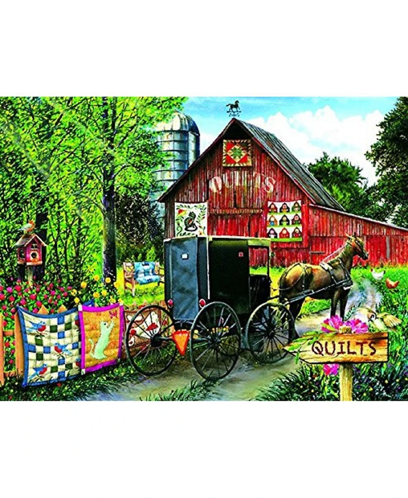 SunsOut Amish Quilt Sale 1000 piece Jigsaw Puzzle for Adults