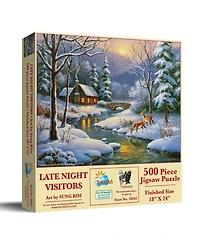 SunsOut Late Night Visitors 500 piece Jigsaw Puzzle for Adults