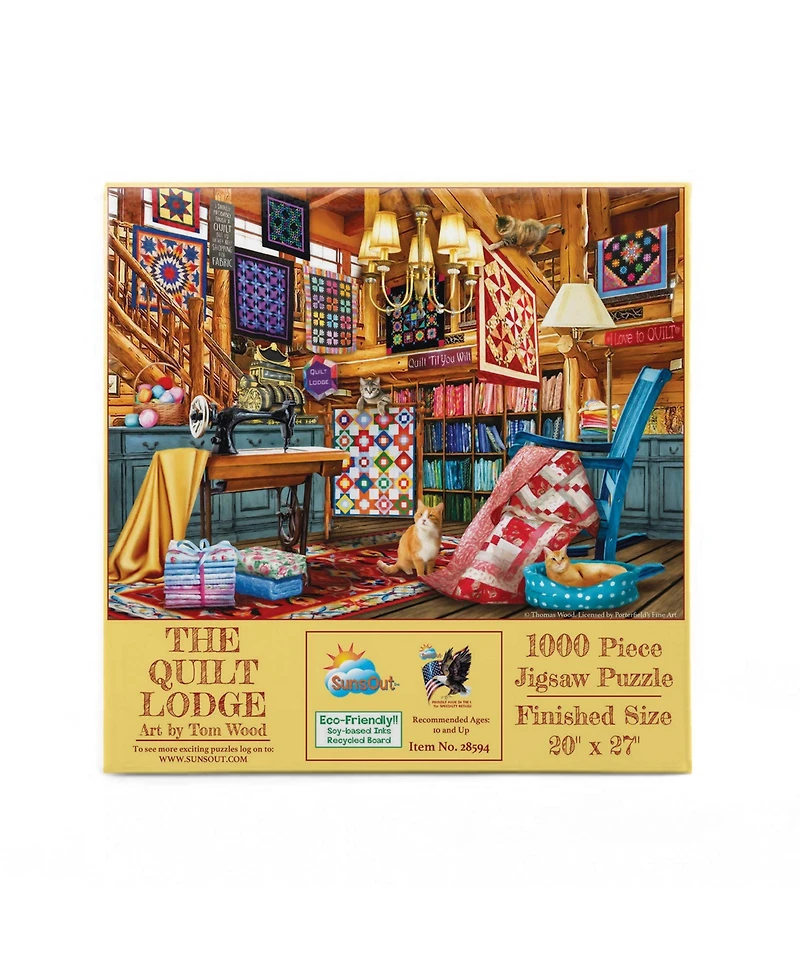 SunsOut The Quilt Lodge 1000 piece Jigsaw Puzzle for Adults
