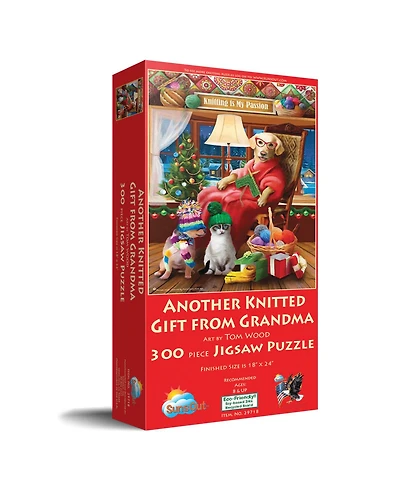 SunsOut Another Knitted Gift from Grandma 300 piece Jigsaw Puzzle for Adults Christmas