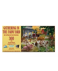 SunsOut Gathering in the Farm Yard 300 piece Jigsaw Puzzle for Adults
