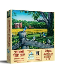 SunsOut Sunflower Valley Blues 500 piece Jigsaw Puzzle for Adults