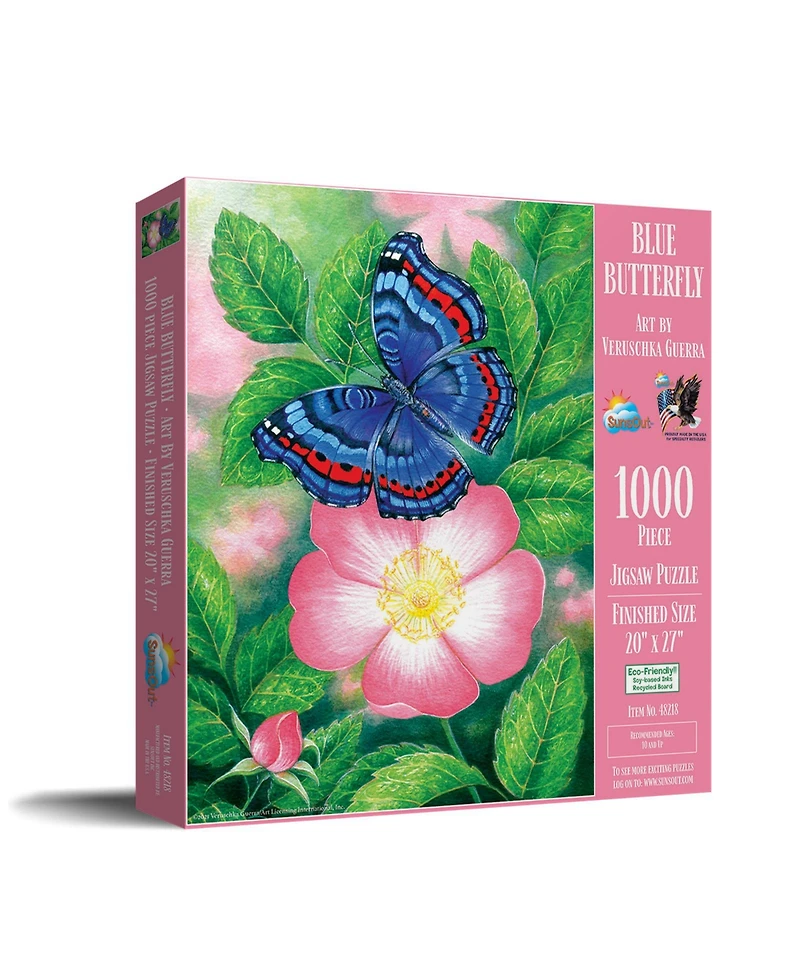 SunsOut Blue Butterfly 1000 piece Jigsaw Puzzle for Adults