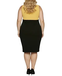 Ny Collection Plus Size Long Sleeve Ponte Cropped Jacket