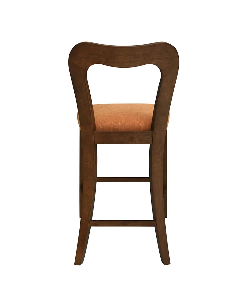 Streamdale Furniture Counter Stool Without Arm(walnut+caramel) Set of 2