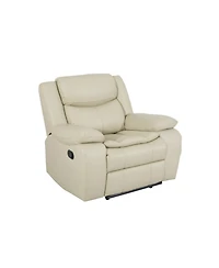 Streamdale Furniture Breathable Leather Manual Reclining recliner chair for living room, Cream