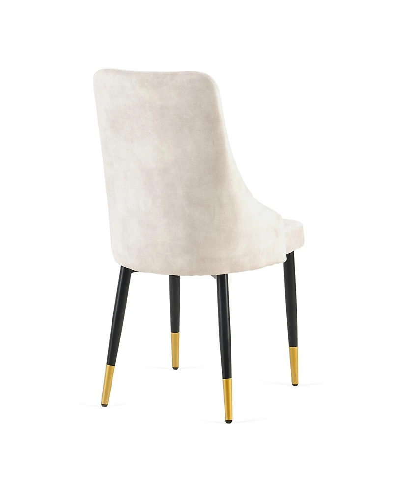 Streamdale Furniture Beige Dining Chairs Set of 2 Living Room Chair Modern Kitchen Armless Side Chair