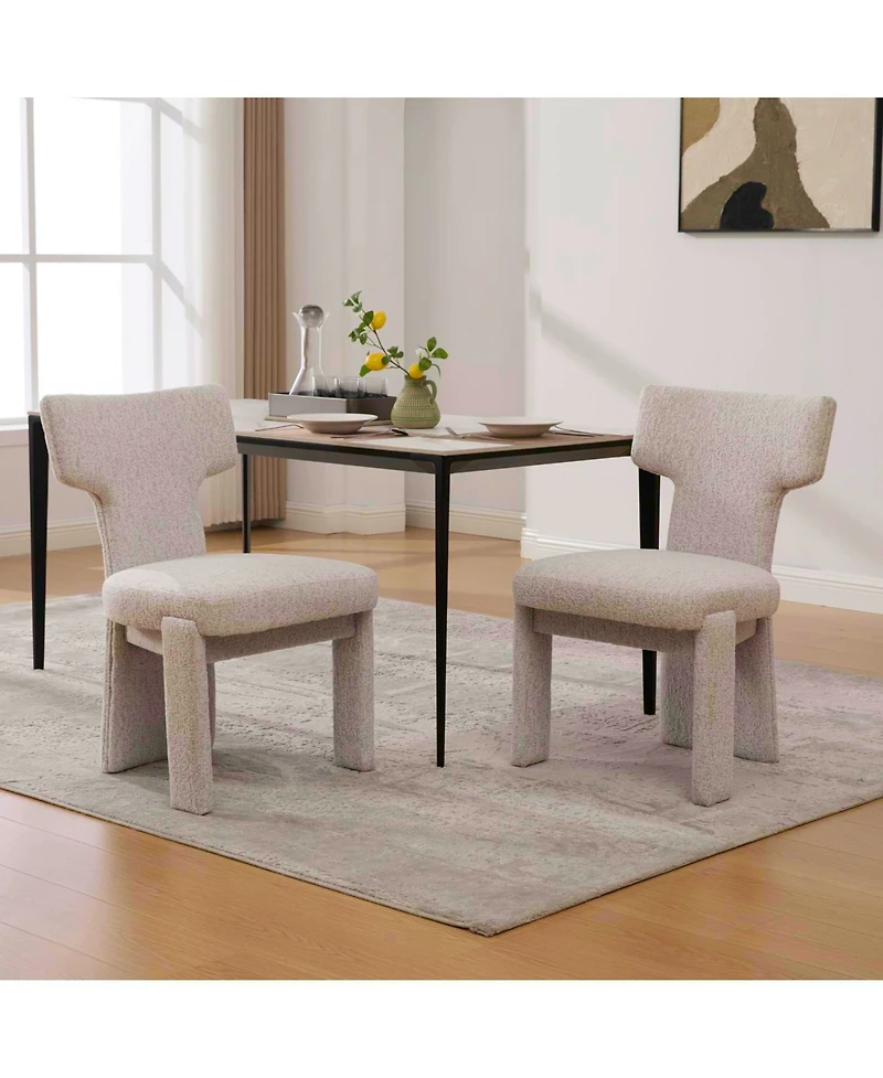 Streamdale Furniture Chenille Dining Chairs (Set of 2)