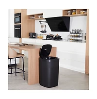 Ninestars 13 Gallons Automatic Kitchen Trash Can, 50 Liters Touchless Motion Sensor Trash Can Black Plastic
