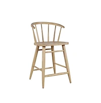 Jofran Fitz Traditional Solid Wood Curved Back Spindle Counter Stool (Set of 2)