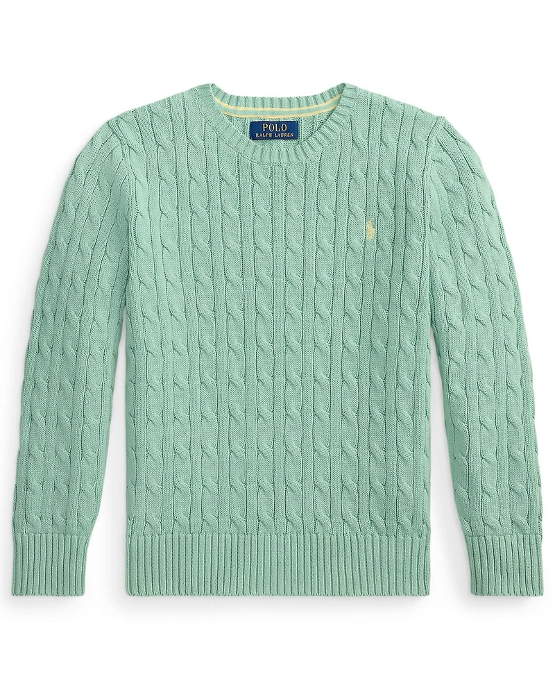 Polo Ralph Lauren Boys' 8-20 Cable-Knit Rib Cuff Sweater